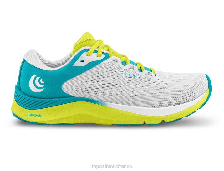 fli-lyte 4 Topo Athletic femmes 868T19 blanc/citron vert chaussure